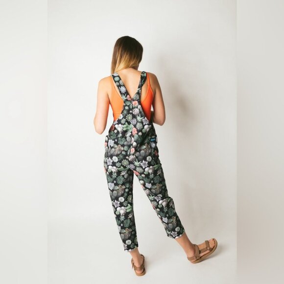 Kavu Overalls Bibs Cactus San Blas Jumpsuit Garden Pocket Succulent - Medium - Picture 9 of 14